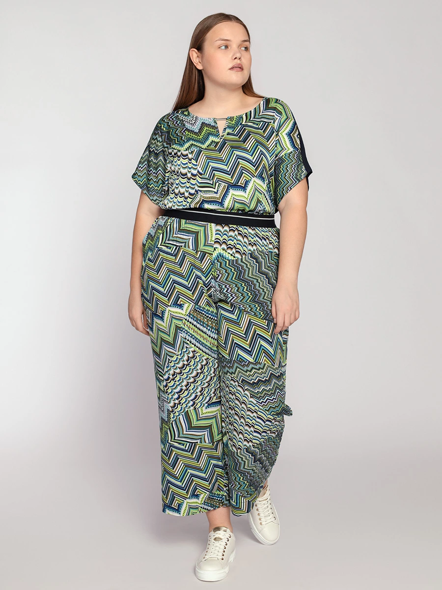 Брюки-кюлоты с эластичным поясом